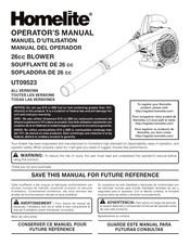 Homelite UT09523 Manual Del Operador