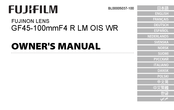FujiFilm GF45-100mmF4 R LM OIS WR Manual Del Propietário