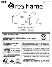 RealFlame 9720LP Manual Del Propietário