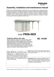 Lemeks Palmako FR28-4925 Instrucciones De Montaje, Instalación Y Mantenimiento