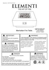 ELEMENTI manhattan OFG103LP Manual Del Propietário