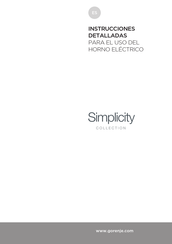Gorenje Simplicity Serie Manual De Instrucciones