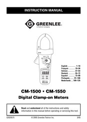 Greenlee CM-1550 Manual De Instrucciones