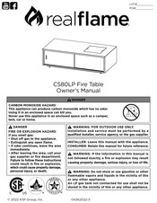 RealFlame C580LP Manual Del Propietário