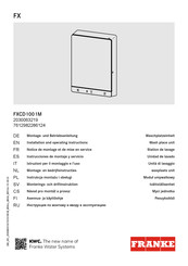 Franke FXCD1001M Instrucciones De Montaje Y Servicio