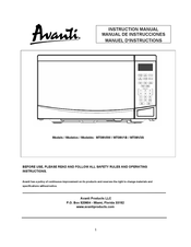 Avanti MT09V1B Manual De Instrucciones