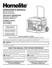 Homelite UT902211 Serie Manual Del Operador