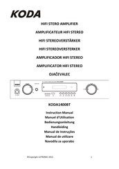 KODA KODA1400BT Manual De Instrucciones