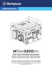 Westinghouse WGen5300DFc Manual De Usuario