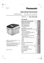 Panasonic SR-AFG186 Instrucciones De Operación