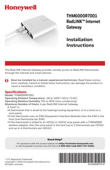 Honeywell RedLINK THM6000R7001 Instrucciones De Instalación