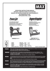 Max TA551B/16-11 TA551A/16-11CE Manual De Instrucciones De Funcionamiento