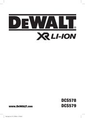 DeWalt DCS579-XE Manual De Instrucciones
