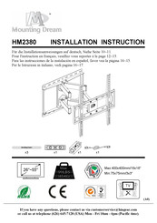 Mounting Dream HM2380 Instrucciones De Instalación