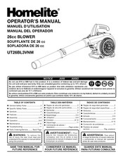 Homelite UT26BL3VNM Manual Del Operador