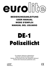EuroLite DE-1 Manual Del Usuario