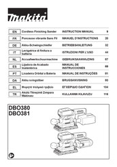 Makita DBO380RTJ Manual De Instrucciones