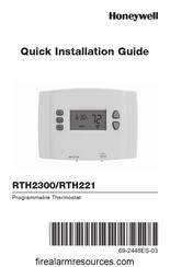 Honeywell RTH221 Serie Guía De Instalación Rápida