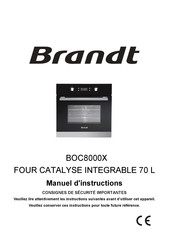 Brandt BOC8000X Manual Del Usuario