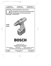 Bosch 3105K Instrucciones De Funcionamiento Y Seguridad