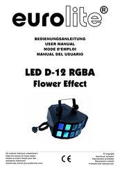 EuroLite LED D-12 RGBA Manual De Instrucciones