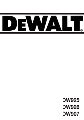 DeWalt DW907K Manual De Instrucciones