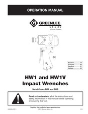 Greenlee HW1 Manual Del Operador