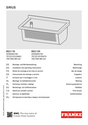 Franke KWC SIRIUS BS311N Instrucciones De Montaje Y Servicio