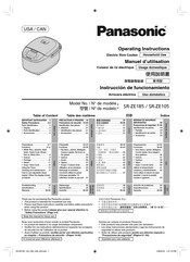 Panasonic SR-ZE185 Instrucción De Funcionamiento