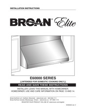 Broan Elite E60E36SS Instrucciones De Instalación