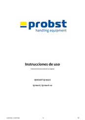 probst QJ-600-E-110 Instrucciones De Uso