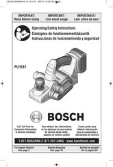 Bosch PLH181K Instrucciones De Funcionamiento Y Seguridad