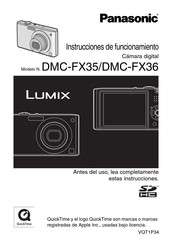 Panasonic Lumix DMC-FX36 Instrucciones De Funcionamiento