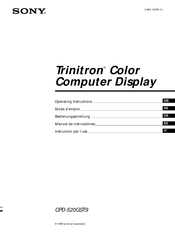 Sony Trinitron CPD-520GST9 Manual De Instrucciones