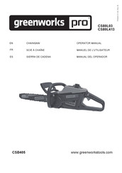 GreenWorks Pro CS80L03 Manual Del Operador