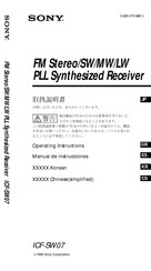 Sony ICF-SW07 Manual De Instrucciones