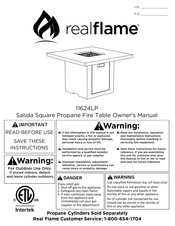 RealFlame 11624LP Manual Del Propietário