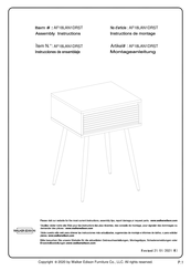 Walker Edison AF18LAN1DRST Instrucciones De Montaje