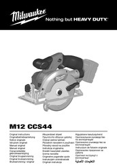 Milwaukee M12 CCS44 Manual Original