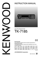 Kenwood TK-7185-E Manual De Instrucciones