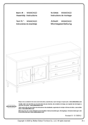 Walker Edison W56MONGD Instrucciones De Ensamblaje