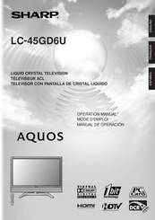 Sharp AQUOS LC-45GD6U Manual De Operación