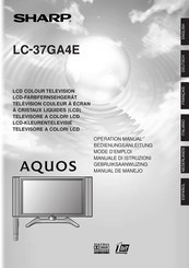 Sharp AQUOS LC-37GA4E Manual De Manejo