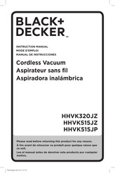 Black and Decker HHVK515JZ Manual De Instrucciones