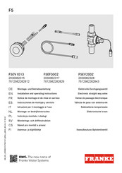 Franke F5EV2002 Instrucciones De Montaje Y Servicio