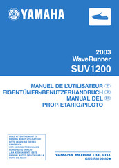 Yamaha WaveRunner SUV1200 2003 Manual Del Propietário