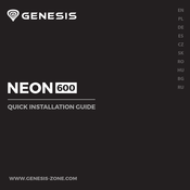 Genesis NEON 600 Guía De Instalación Rápida