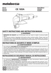 Metabo HPT CE 16SA Instrucciones De Seguridad Y Manual De Instrucciones