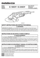 Metabo HPT G 18SCY Instrucciones De Seguridad Y Manual De Instrucciones