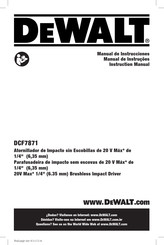 DeWalt DCF7871 Manual De Instrucciones